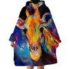 Fleece Wearable Blanket Giraffe Hoodie