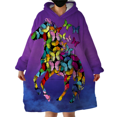 Horse Art Blanket Hoodie