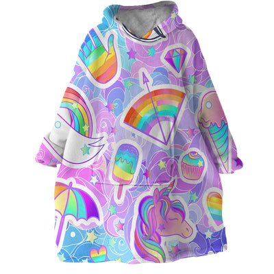 Rainbow Wearable Blanket Hoodie