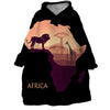 Africa Environment National Park Hoodie Blanket