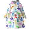 Bunny Shapes Hoodie Blanket