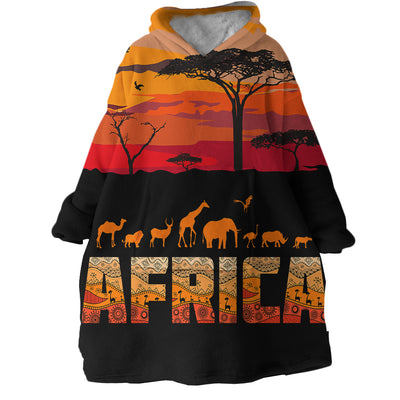 African Animals Printed Hoodie