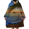 Ocean Wave Printed Hoodie