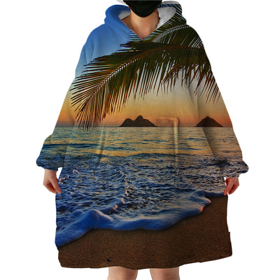 Ocean Wave Printed Hoodie