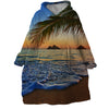 Ocean Wave Printed Hoodie